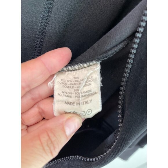 Jaeger Jumpsuit Small S Womens Velour Drawstring Side Pockets Long Sleeve Black - Picture 5 of 12